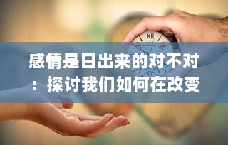 感情是日出来的对不对：探讨我们如何在改变和挫折中品味心灵的黎明