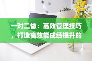 一对二做：高效管理技巧，打造高效能成绩提升的双核驱动学习模式