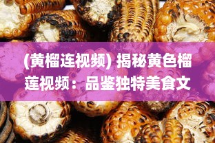 (黄榴连视频) 揭秘黄色榴莲视频：品鉴独特美食文化与探究神秘的榴莲世界