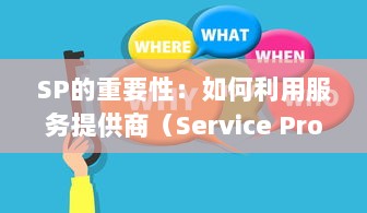 SP的重要性：如何利用服务提供商（Service Provider）有效提高业务运营效率 v8.9.2下载