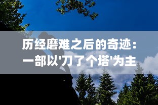 历经磨难之后的奇迹：一部以'刀了个塔'为主题的冒险和成长的故事