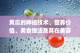 黄瓜的种植技术、营养价值、美食做法及其在美容行业的应用研究 v3.2.0下载